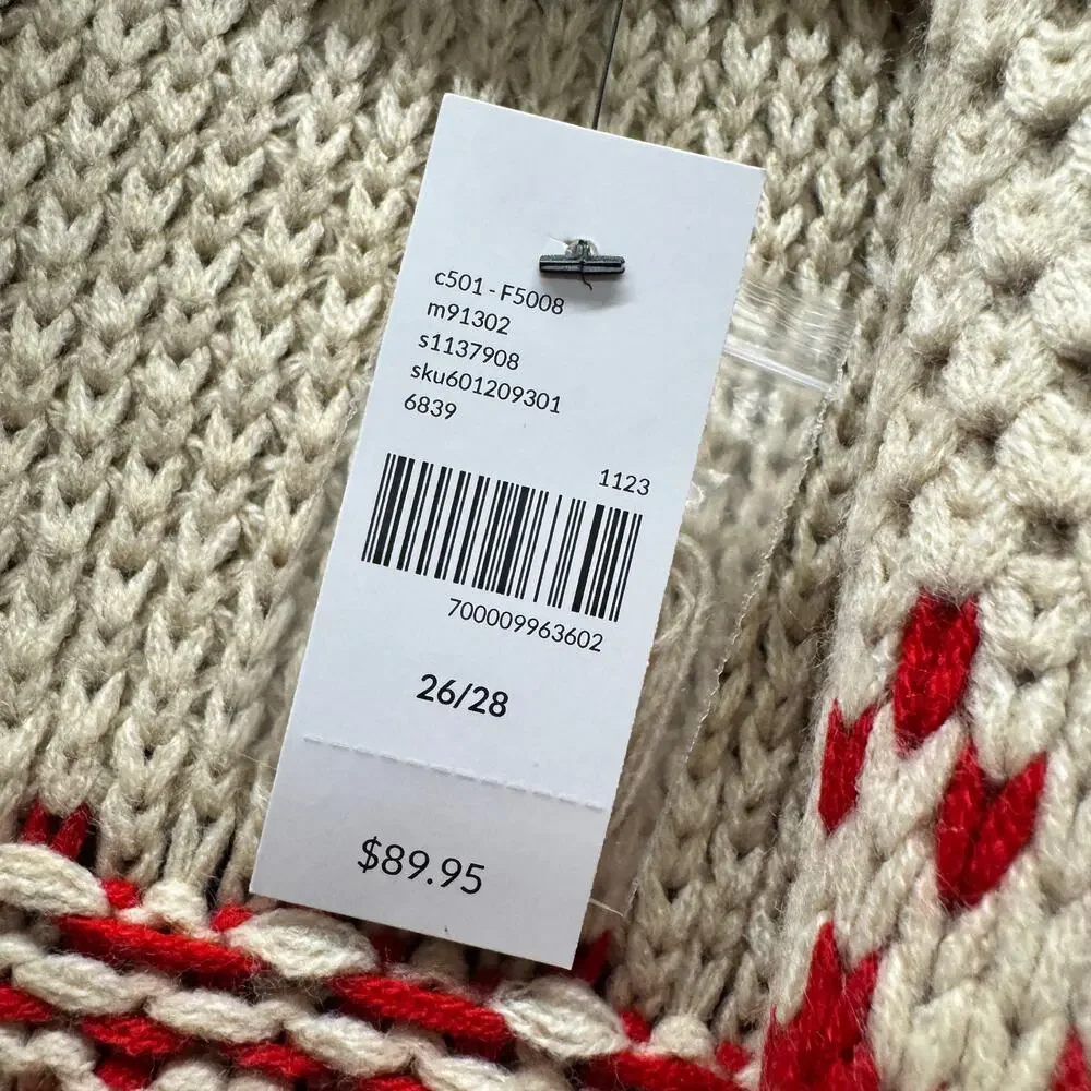 Lane Bryant Sweater Open Cardigan COMFY Knit‎ + Pockets Womens 26 / 28 NEW